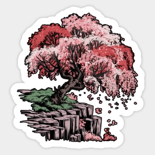 Colorful Sakura Tree #5 Sticker